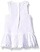 Calvin Klein Little Girls' Crinkled Gauze Tunic and Printed Knit Denim Leggings, Blue, 6