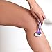 Noxzema Spa Shave 4-Blade Shavers; Women’s Purple Disposable Razors Feature Moisture Strip with Moroccan Argan Oil and Quad-Blade Design for Ultra Smoothness; Pivoting Head Flexes to Adjust to Curves
