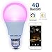 SHYU Bluetooth Smart Led Light Bulb-Smartphone Controlled Dimmable Multicolored Color Changing Lights-Works with iPhone, iPad, Android Phone and Tablet-RGBCW (40 Watt Equivalent)