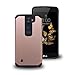 LG Phoenix 2 Case, LG Escape 3 Case, LG K8 Case, LUXCA Designed Armor [Shock Absorption] Drop Protection Hybrid Dual Layer Defender Cover for LG Phoenix 2 (Rose Gold)