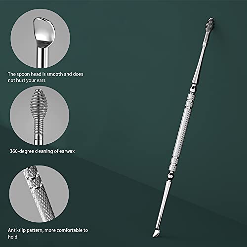 6-in-1 Ear Pick Set, Ear Wax Removal Kit, Professional Ear Cleansing Tool Set, Reusable Ear Pick Earwax Removal Kit with a Storage Box