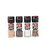 Salt & Pepper Grinder Variety Pack By McCormick (Himalayan Pink Salt, Sea Salt, Black Pepper, Mixed Peppercorn Grinder), 4 Count