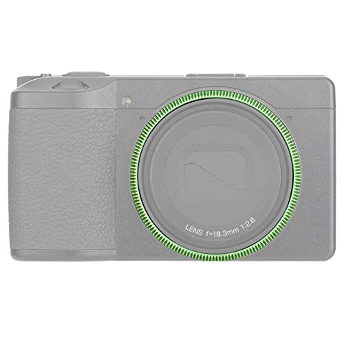 Metal Accent Ring Cap for Ricoh GR III GRIII GR3 Digital Camera, Replace Original Ricoh GN-1 Ring Cap, Lens Cover Protector for Camera Lens Decoration - Green