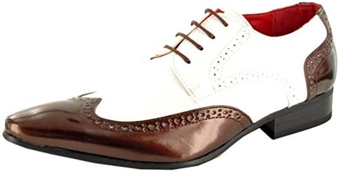 Mens Black White Patent Leather Look Pointed Toe Winkle Pickers Dress Dinner Suit Brogues Shoes Sizes 6 7 8 9 10 11 12