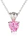 Disney Cubic Zirconia Heart Charm Pendant Necklace