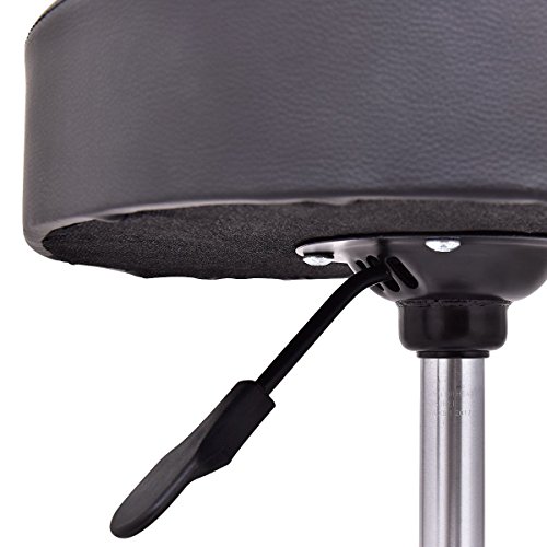 GentleShower Bar Stool 360 Degree Swivel Set of 2 Round Seat Height Adjustable Stool Chair Hydraulic Spa Salon Stools with Footrest for Lab Medical Office Kitchen etc Black