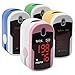 Concord Fingertip Pulse Oximeter with Reversible Display - Blood Oxygen Saturation Monitor with Carrying Case, Batteries and Lanyard - Easy to Use, Accurate SpO2 & Pulse Measurement (Pink)