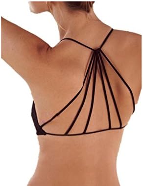 Beach Tank ,Prettymenny 1PC Womens Sexy Padded Bra Crop Tops Vest Cross Strap Bustier Tops