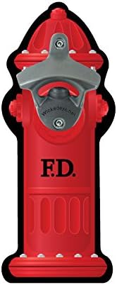 Wicked Eye Bottle Opener with Magnetic Cap Catcher, Fireman Fire Hydrant 2200