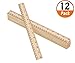 12 Pack Wooden Rulers Student Measuring rulers 2 Scale for School/Office/Wood Ruler(12Inch and 30CM)