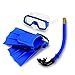 Yosoo Children Kids Swimming Diving Silicone Fins +Snorkel Scuba Eyeglasses + Mask Snorkel Silicone Set for 8-12.5 US Foot Size (Blue)