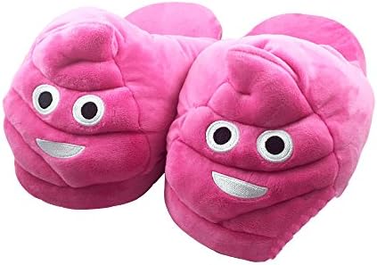 Emoji Slide Slippers: One Size Fits Most (Choose Other Emoticons) | Style = POOPSIES! (Pink)