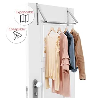 StorageMaid barra para colgar sobre la puerta, organizador de ropa y