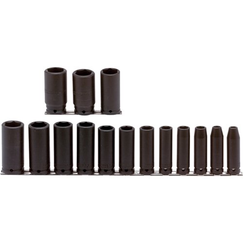 1/2" Drive 15 Piece Deep Impact Socket Set - 6 Point