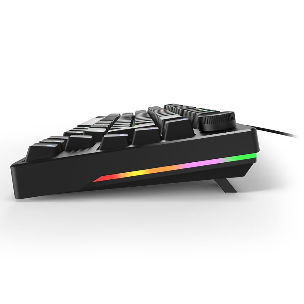 Sharkoon Skiller SGK25 RGB, Gaming Tastatur, 75% Layout, Hot Swap, Huano RED geschmierte Schalter, schwarz 4