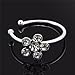 SOSUO Small Thin Flower Clear Crystal Nose Ring Stud Hoop-Sparkly Crystal Nose Ring