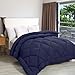 Utopia Bedding Queen Comforter Set Navy, Comforters Queen Size 3 Pieces Bedding Comforters Sets, Down Alternative Soft Bed Set, 1 Comforter (88 x 88 inches) 2 Pillow Shams (20 x 26 inches)