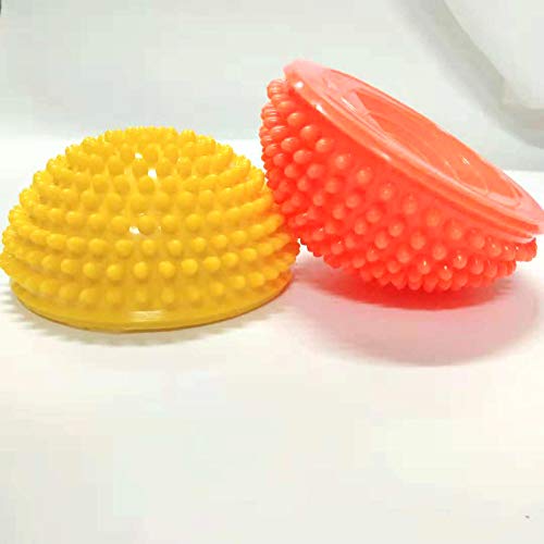 LeSharp Outdoor Toys, Kids Inflation Hemisphere Durian Foot Sole Muscle Stress Relief Massage Ball Toy - Red