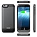 iPhone 6s Plus Battery Case, MFI Certified i-Blason Apple iPhone 6 Plus 5.5 Inch External Battery Case Charger Lightning Connector (Black/Gray)