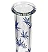 Aduben 10 Inch Leaf Printed Glass Art