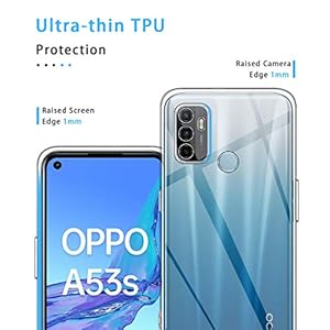 ELYCO Cover per Oppo A53s, Anti-Caduta TPU Silicone Caso, Trasparente Protettiva Case Assorbimento degli Urti, Custodia… - immagine 4