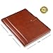 Padfolio Business/Resume Portfolio, AHGXG Leather Folder with Clipboard Document Organizer with Paper Clip, Letter Writing Pad, Pen Holder, Magnetic Closure and Pockets Contrast Stitch for Interview