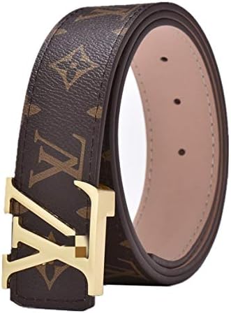 G Belt Fashion Alloy Belt Black Leather V Metal Buckle