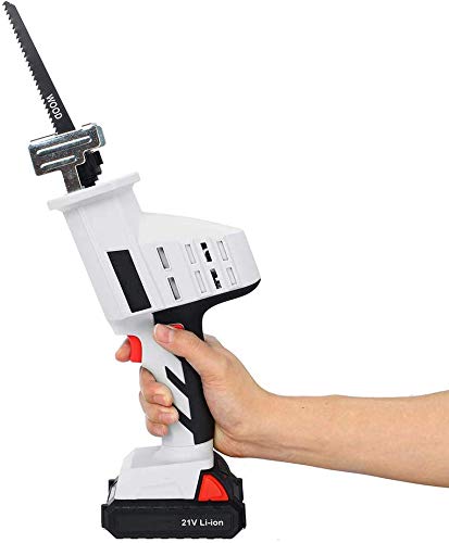 WUAZ Elektrische Pruning Saw, 21V Elektrische Akku-Säbelsäge Lithium-Batterie Sägen Holz Metall Kettensägen Cutting… – Bild 4