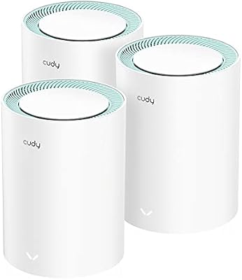 AC1200 Gigabit Sistema WiFi a Rete Completa, Dual Band, Estensore WiFi, Porte Gigabit, Antenne ad alto guadagno, VPN, Cloudflare, Connetti fino a 100 Dispositivi, M1300 3 Pacchetto
