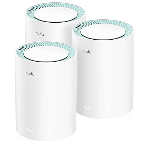 AC1200 Gigabit Sistema WiFi a Rete Completa, Dual Band, Estensore WiFi, Porte Gigabit, Antenne ad alto guadagno, VPN, Cloudflare, Connetti fino a 100 Dispositivi, M1300 3 Pacchetto