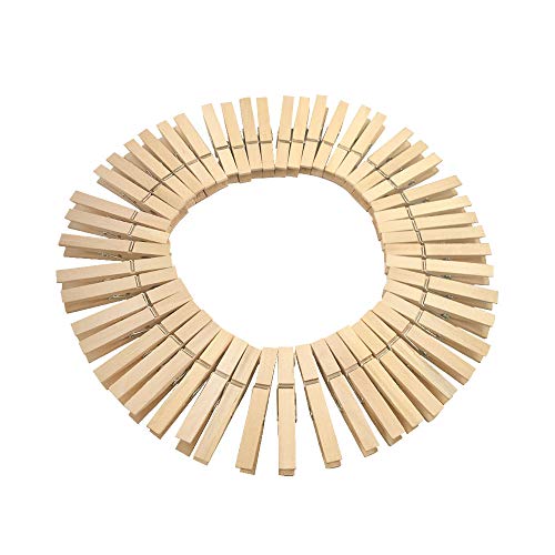 JABINCO (Pack of 50) Wooden Clothespins About 2-7/8" Long