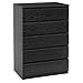 Scottsdale 5-Drawer Chest Dresser (Black)