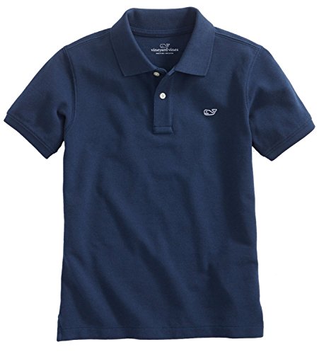 Vineyard Vines Men's Slim Fit Pique Polo Shirt Navy Blue (M, Navy Blue)