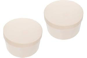 NUOBESTY 2Pcs 135X50Mm Round Wooden Cake Boxes with Lids, Small Mini Cake Storage Containers for Cheesecake,