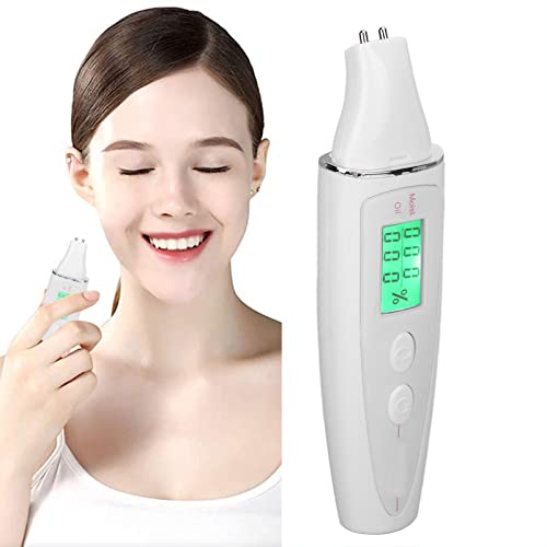 Digital Skin Moisture Analyzer Portable Facial Skin Tester Pen for Home Beauty Salon White