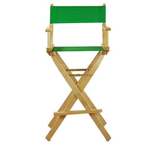 Casual Home30" Director's Chair Natural Frame-with Green Canvas, Bar Height