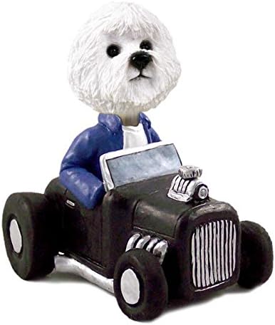 Bichon Frise Hot Rod Doogie Collectable Figurine