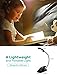 TOPELEK Reading Light, 7 LED Book Light with 3 Brightness x 3 Color Temperature , USB Rechargeable, Eye Care Lamp with Power Indicator, Perfect for Bookworms, Kids, Black