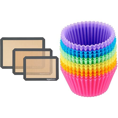 amazon basics Silicone, NonStick, Food Safe Baking Mat Pack of 3