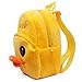 M2cbridge Cute Toddler Backpack Baby Plush Small School Shoulder Bag (Duck)