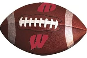 WIGGLEWALLS 9 Inch UW Football Decal UW University of Wisconsin Badgers Logo WI Removable Wall Sticker Art NCAA Home Room Decor 9 by 5 1/2 Inches