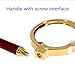 SDMH magnifying glass, 10X old man reading hand-held magnifying glass, jewelry jade identification, imitation red wood handle, insect and hobby observation (Small-80mm)