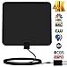 grell 60-100Miles Indoor HDTV Antenna - Upgraded Digital TV Antenna with Amplifier TV Antenna Indoor High Reception for Free Channels Gain 4K 1080P with 12ft Coax Cable