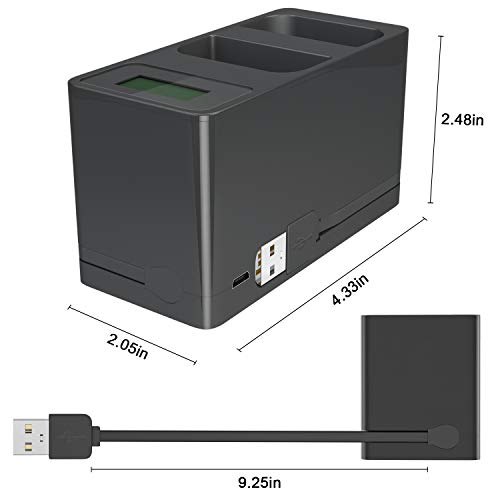 Charger Station for Ring Battery, Dual Rechargeable Batteries Charging