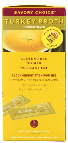 Savory Choice Liquid Turkey Broth Concentrate, 5.1-Ounce Boxes (Pack of 4)