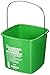 Winco PPL-3G Cleaning Bucket, 3-Quart, Green Soap Solution