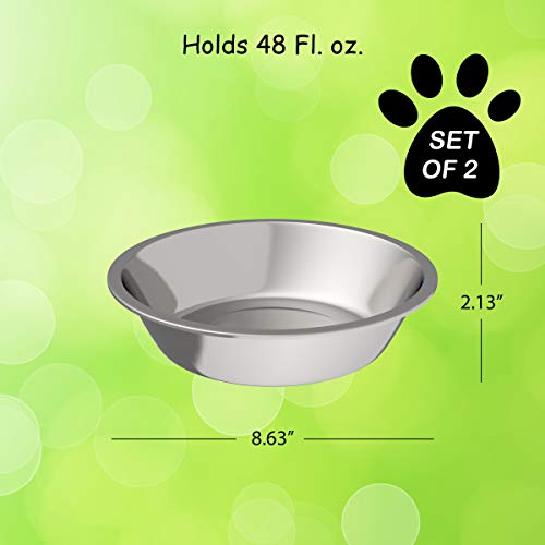 PETMAKER StainlessSteel Hanging Pet Bowls for Dogs & CatsCage, Kennel, & Crate Large Feeder