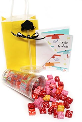 Class of 2017 Graduation Gift for Guys/Girls 16 oz. Double Wall Acrylic Tumbler with Straw/Lid full of Starbursts with gift card/envelope.