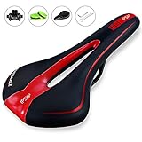 IPSXP Most Comfortable Bike Seat, Mens Padded Bicycle Saddle with Soft Cushion – Improves Comfort for Mountain Bike, Hybrid and Stationary Exercise Bike