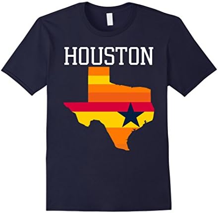 Mens Vintage Retro Houston Texas Tshirt Medium Navy